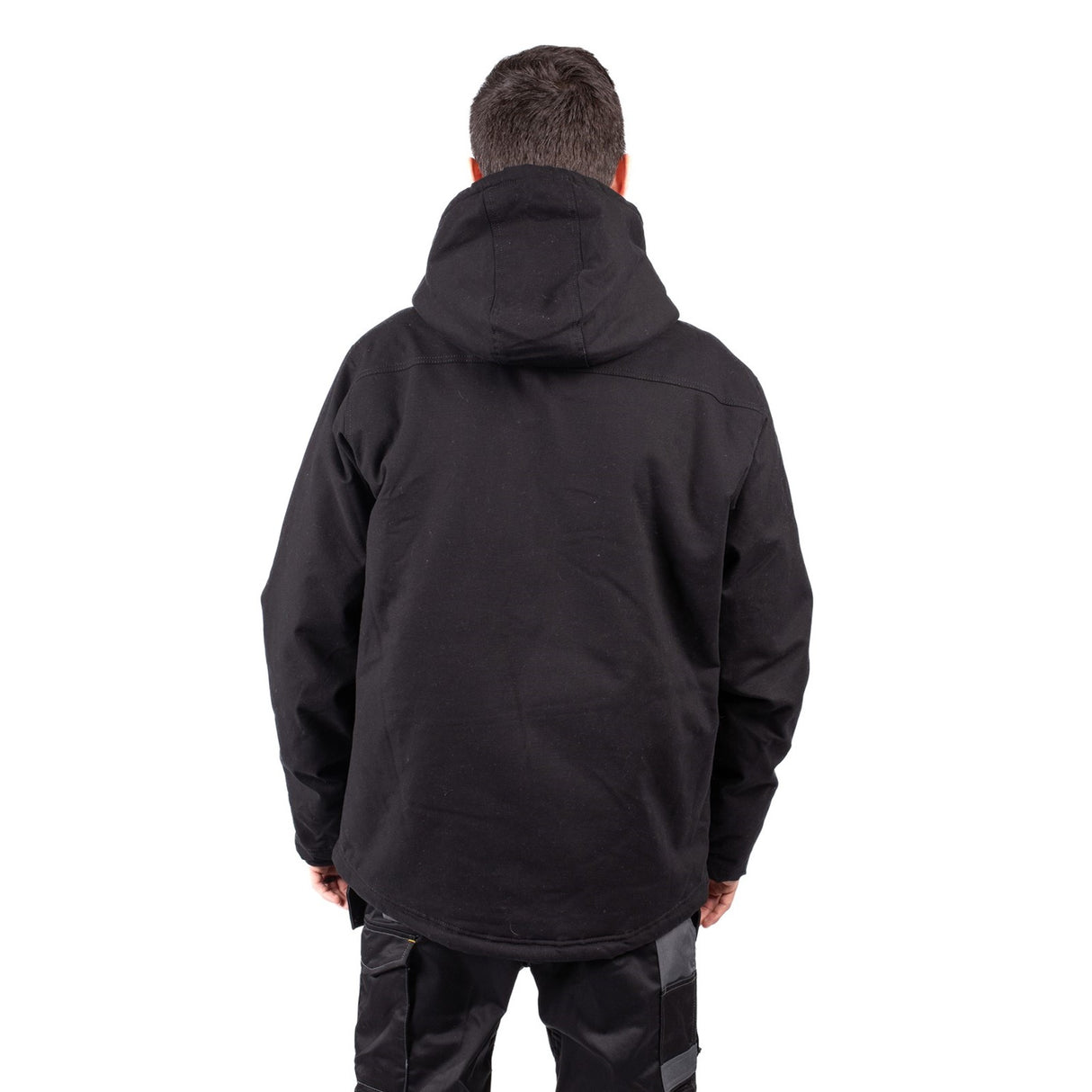 Hooded Sherpa Lined Jacket Black