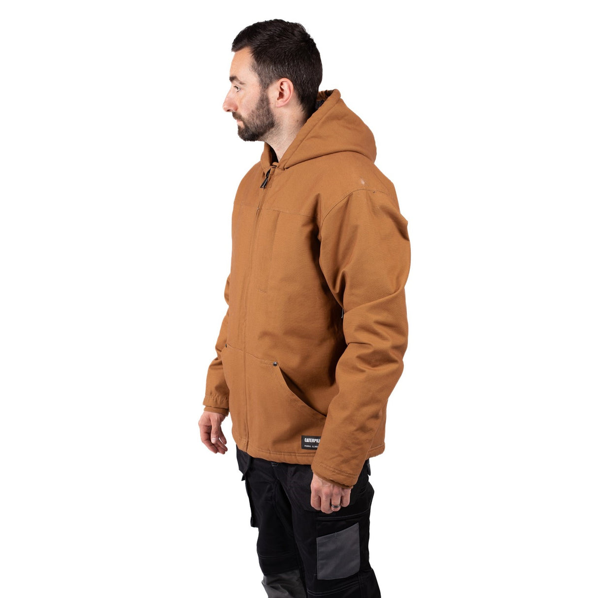 Hooded Sherpa Lined Jacket  Bronze