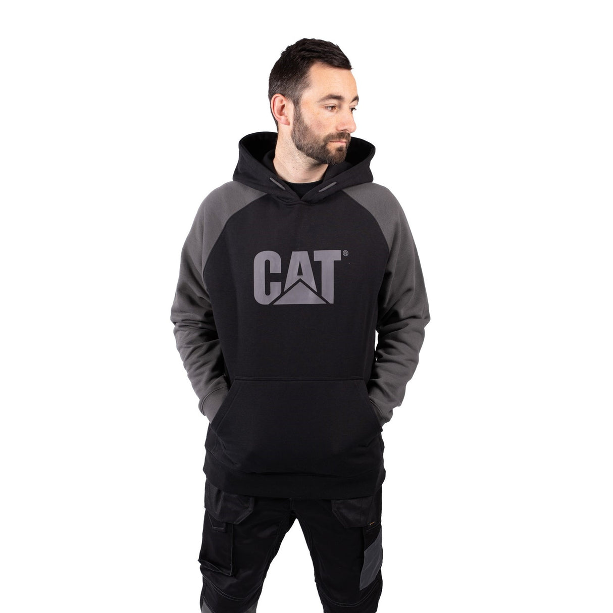 Raglan Hooded Sweatshirt Black/Magnet