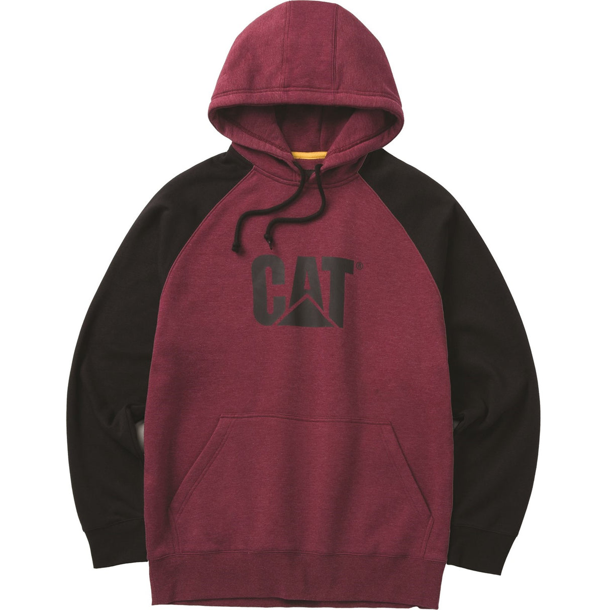 Raglan Hooded Sweatshirt Carmenere Heather/Black