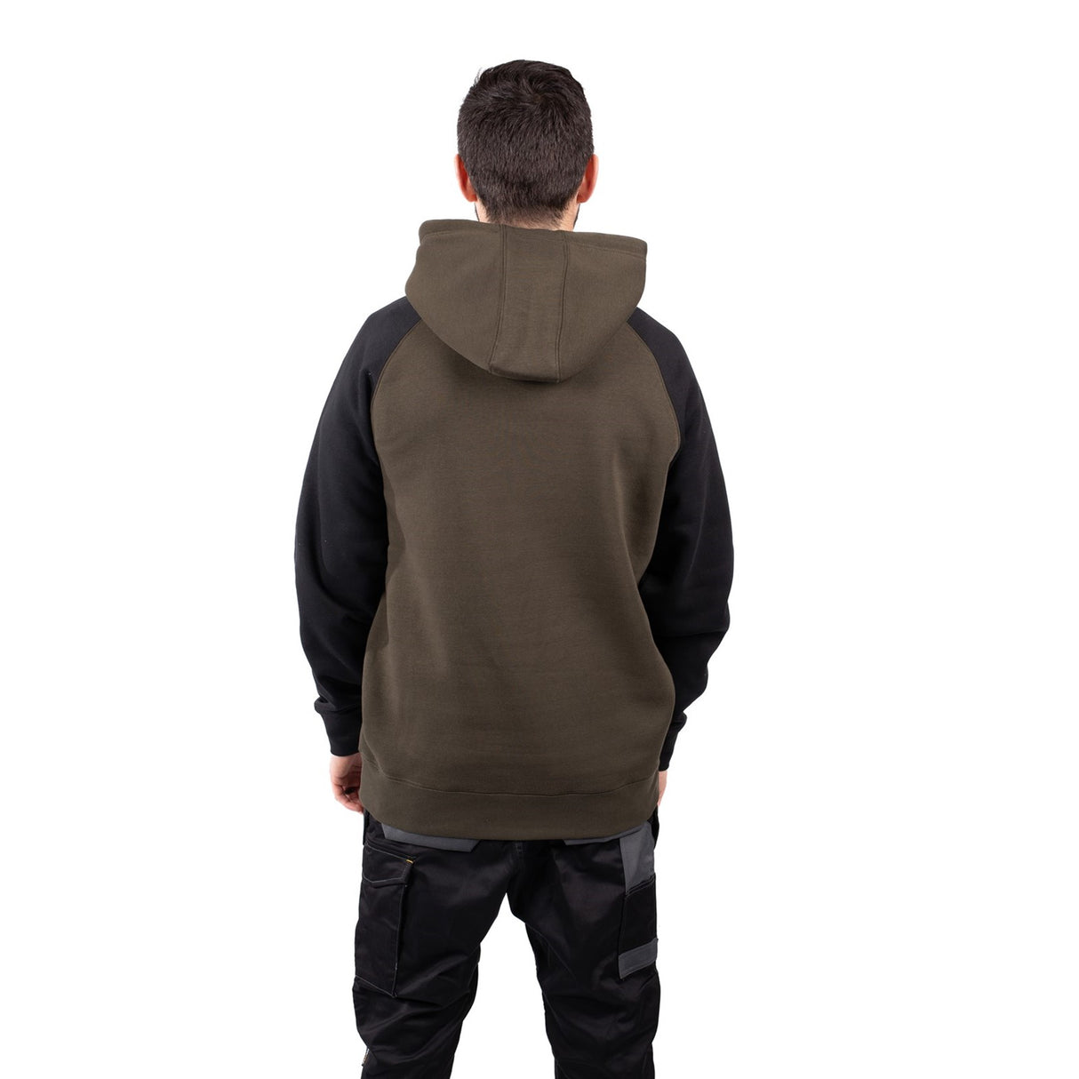 Raglan Hooded Sweatshirt Army Moss/Black
