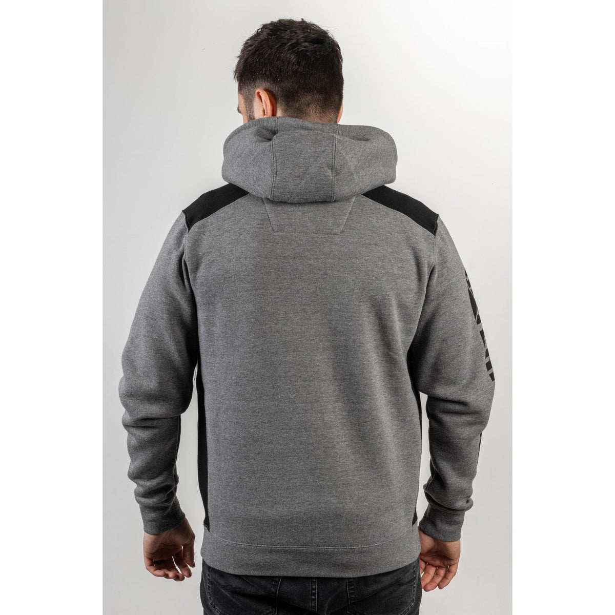 Logo Panel Hooded Sweatshirt Dark Heather Grey