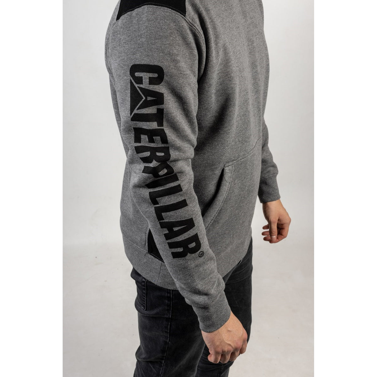 Logo Panel Hooded Sweatshirt Dark Heather Grey