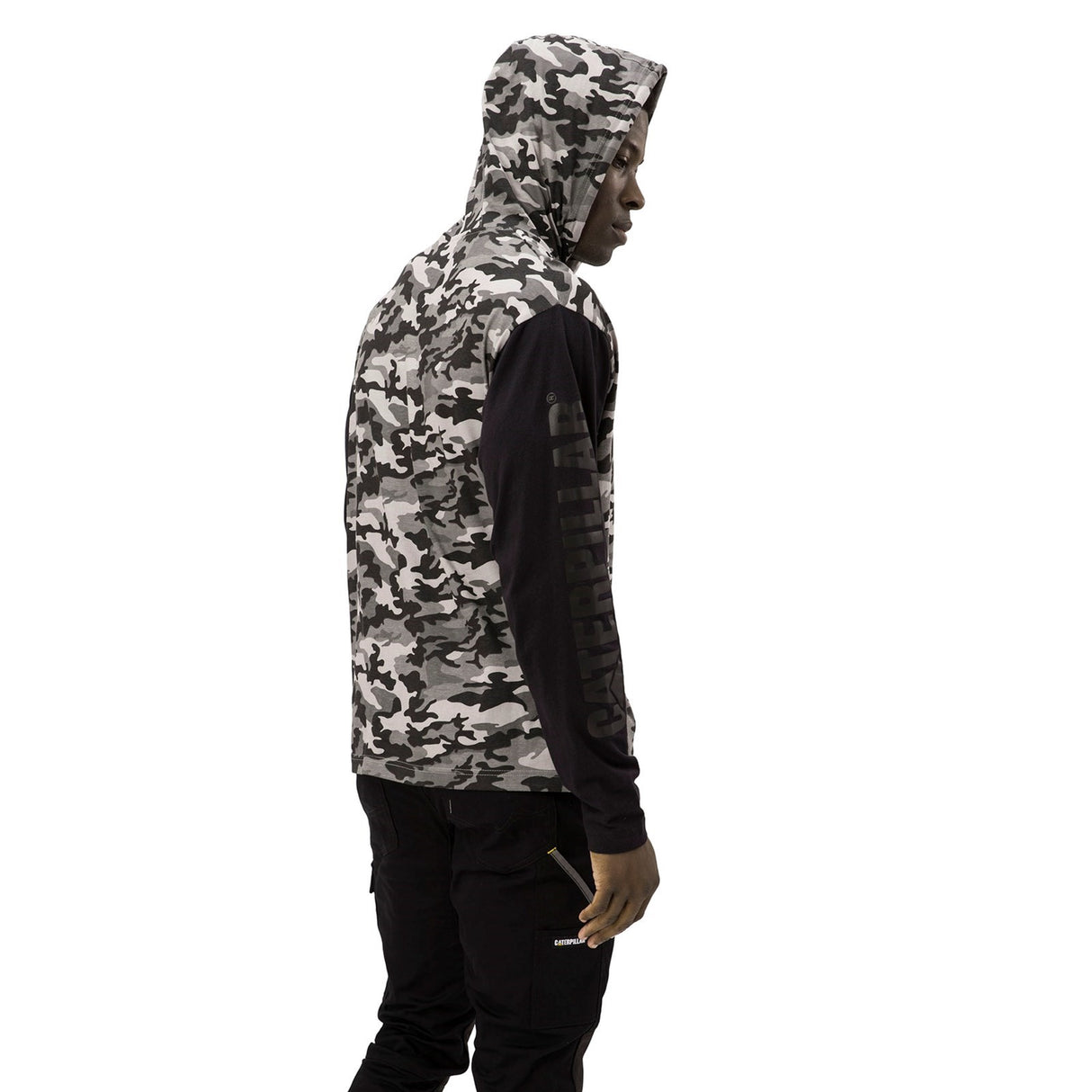 Hooded Long Sleeve Tee Stone Camo