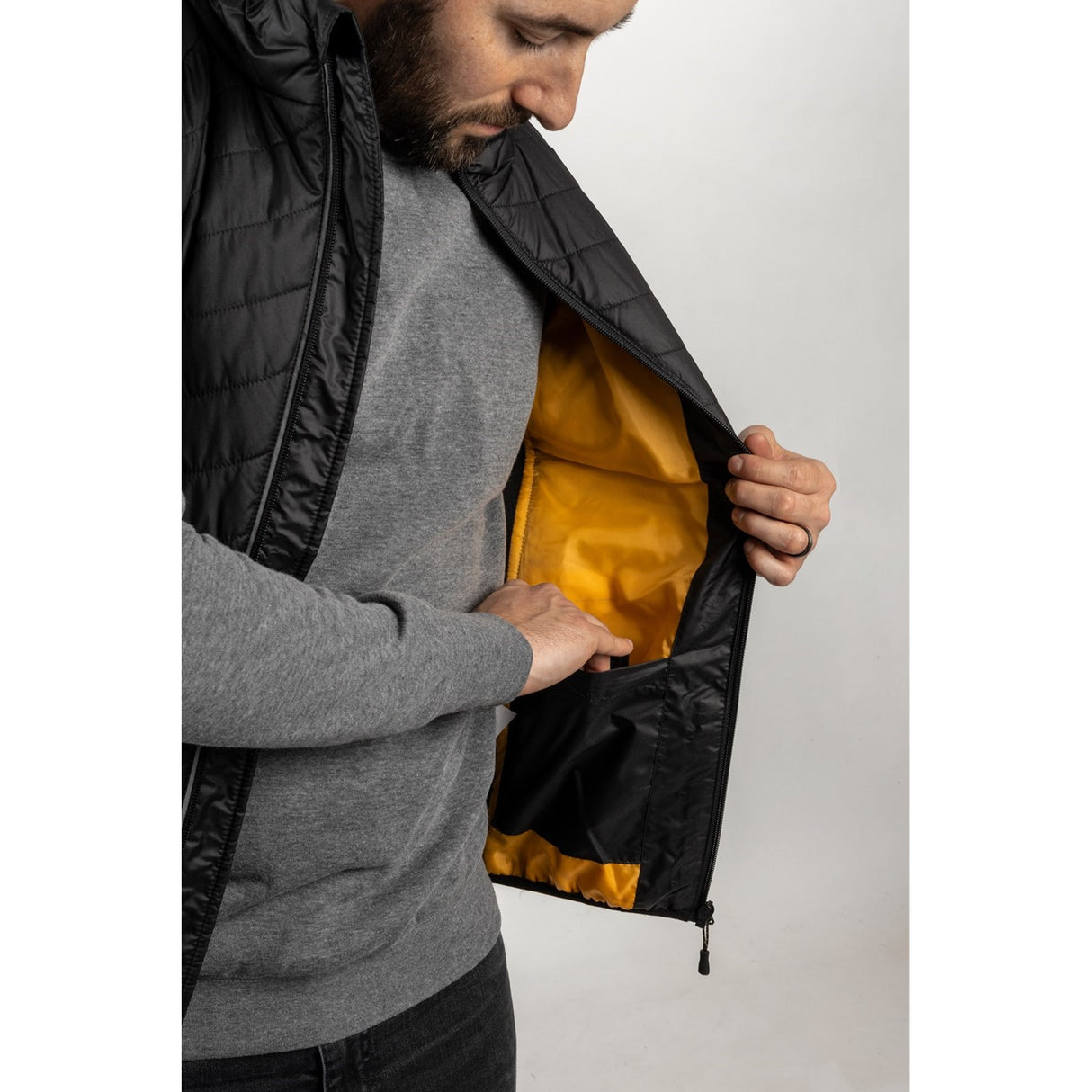 Trades Hybrid Body Warmer Black/Yellow