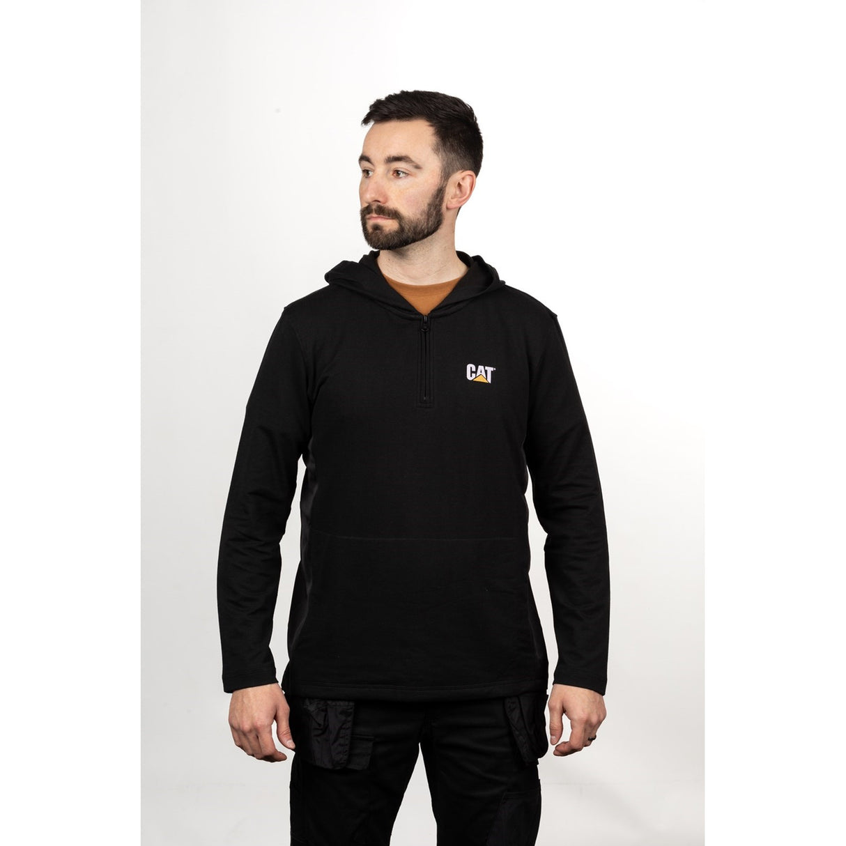 Coolmax Quarter Zip Hoodie Black