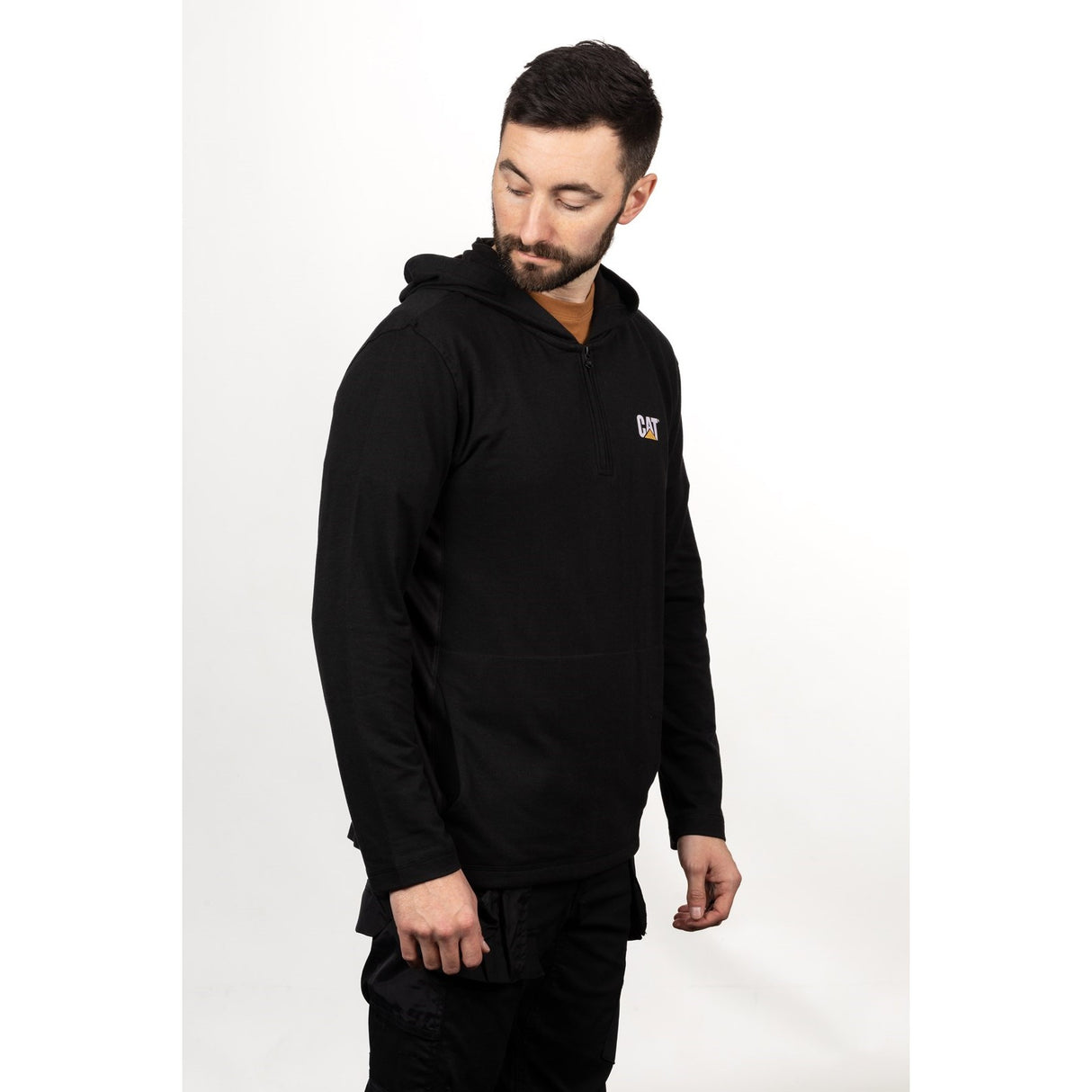Coolmax Quarter Zip Hoodie Black