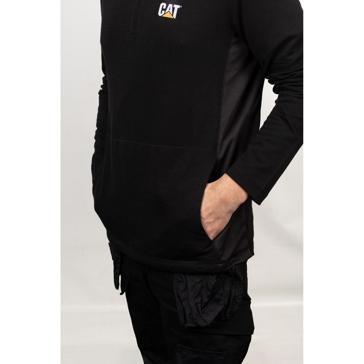 Coolmax Quarter Zip Hoodie Black