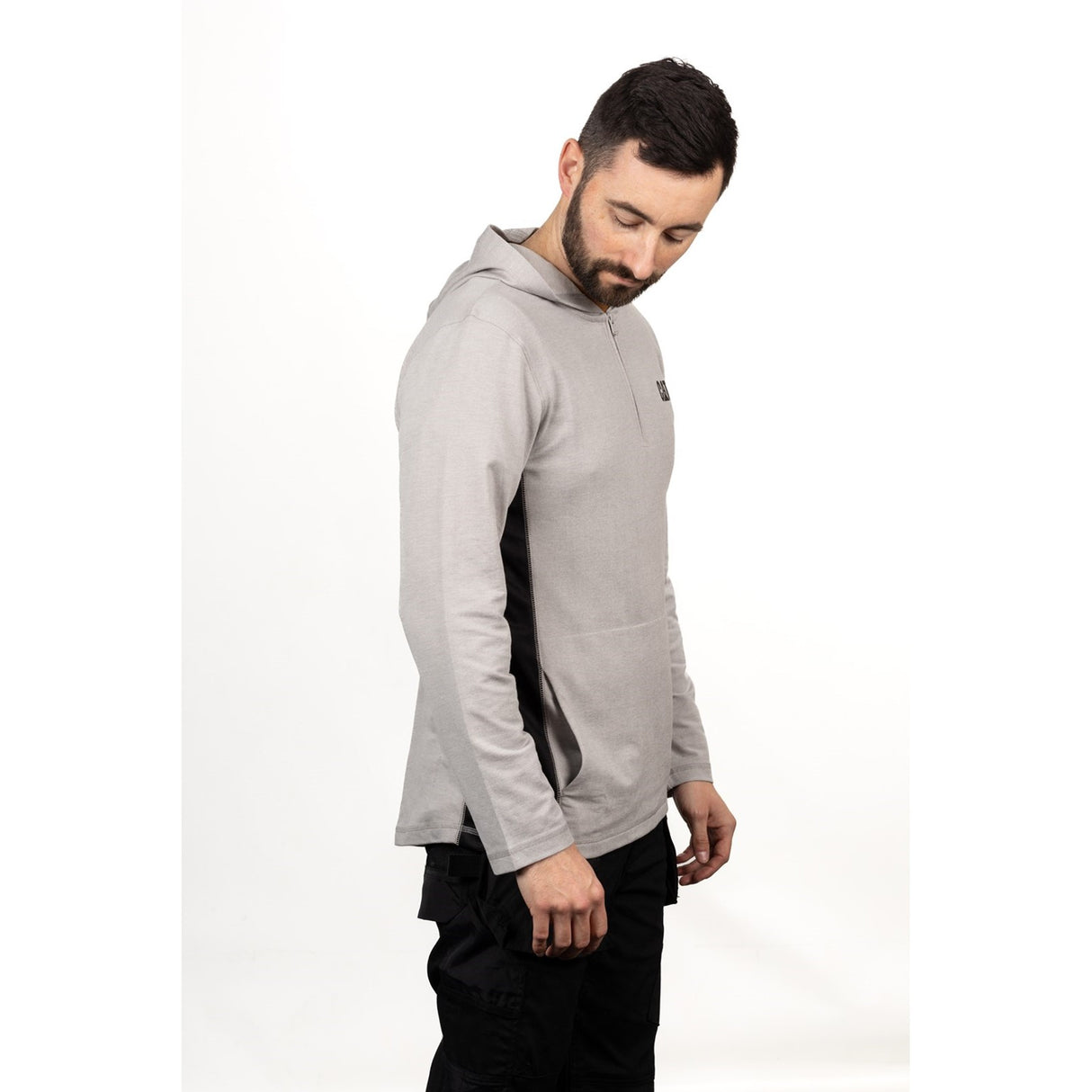 Coolmax Quarter Zip Hoodie Heather Grey