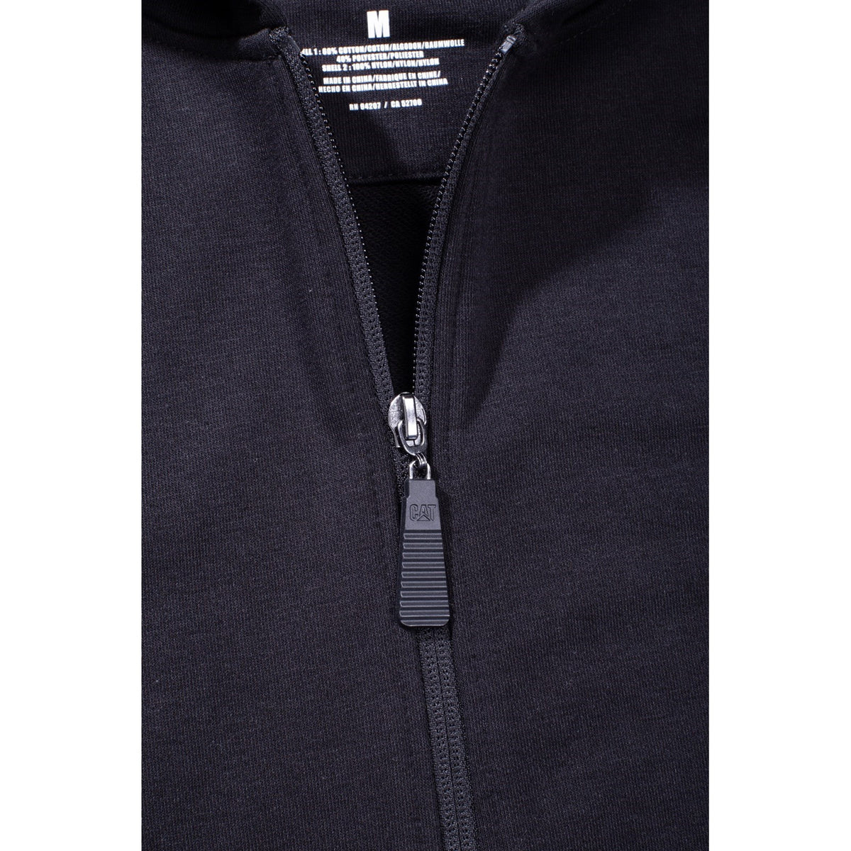 Loopback Full Zip Hoodie Black