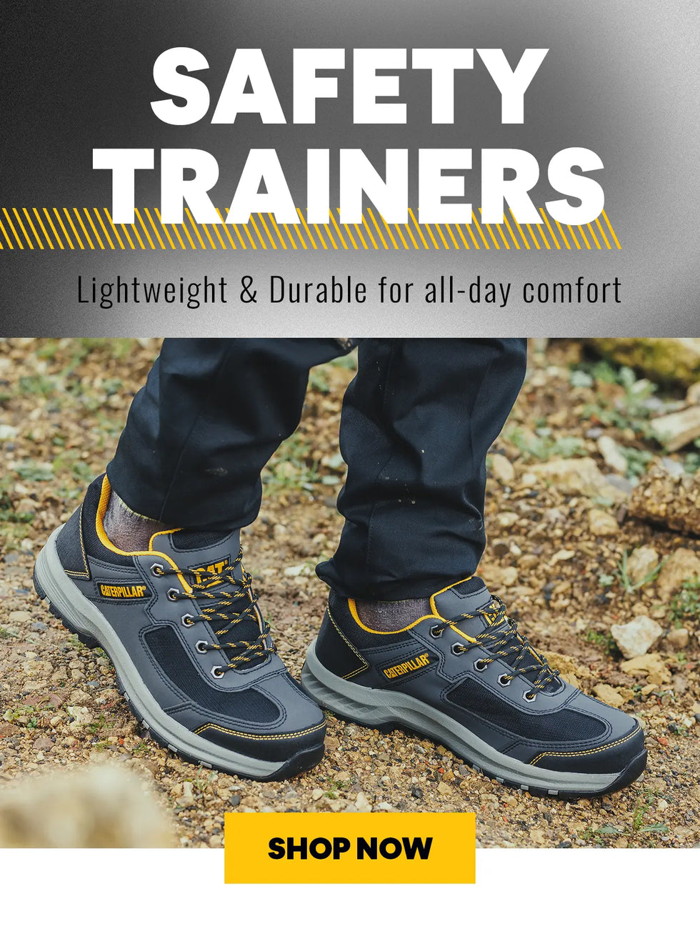 SAFETY TRAINERS. Lightweight & Durable for all-day comfort. SHOP NOW