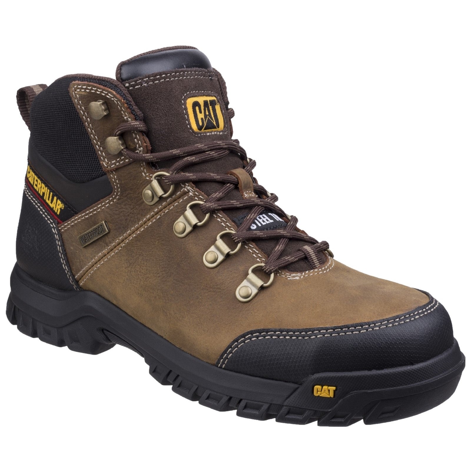 Mens Caterpillar Seal Brown Framework Safety Boot ST S3 WR HRO SRA