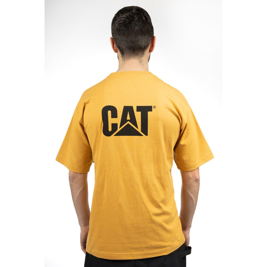 Mens Caterpillar Mustard Trademark Tee Shop Caterpillar UK