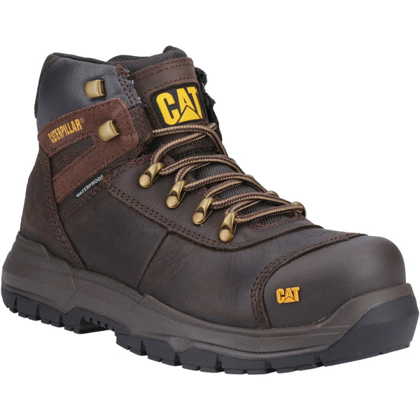Steel Toe Cat Brown Shoes Mens Caterpillar Brown Pneumatic Safety