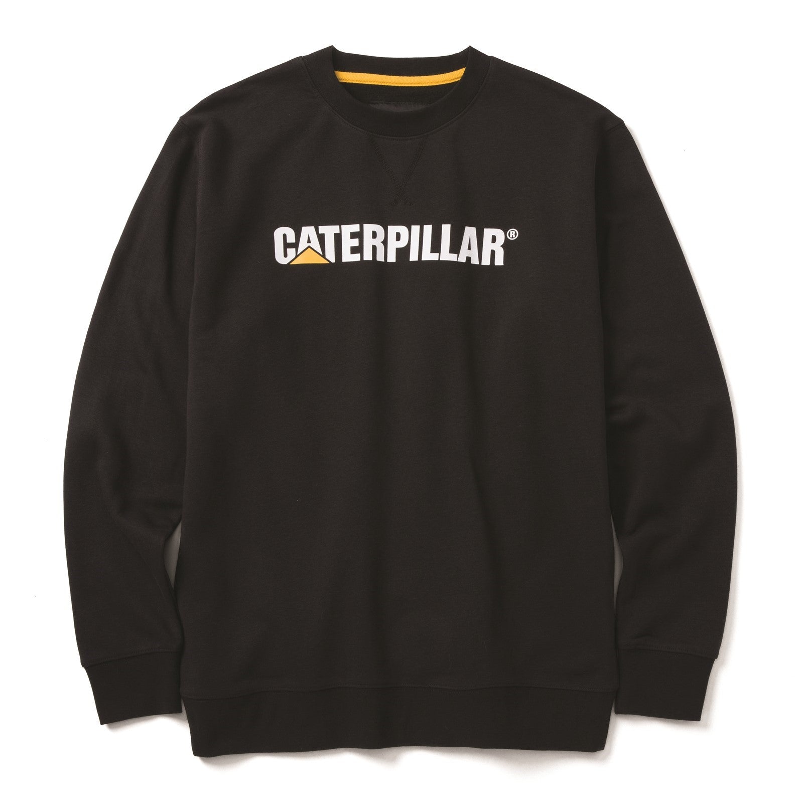 Mens Caterpillar Black Midweight Crewneck Sweatshirt Shop Caterpillar UK
