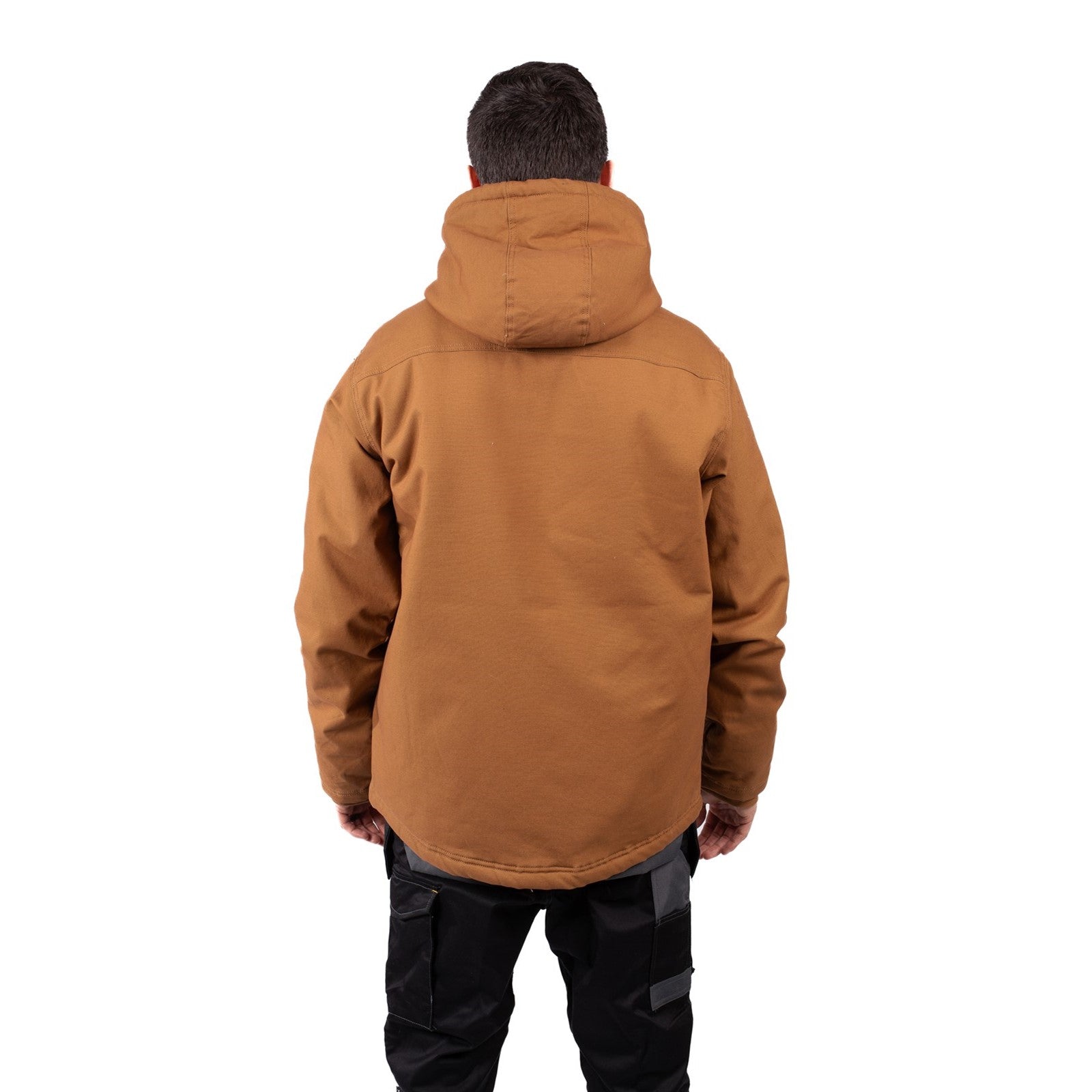 Mens Caterpillar Bronze Hooded Sherpa Lined Jacket – Shop