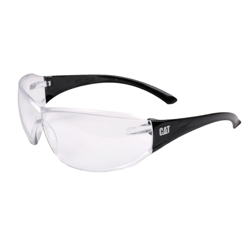 Shield Safety Frame Glasses  Clear Black