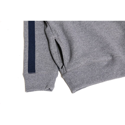 Icon Stripe Crew Neck Sweater  Dark Heather