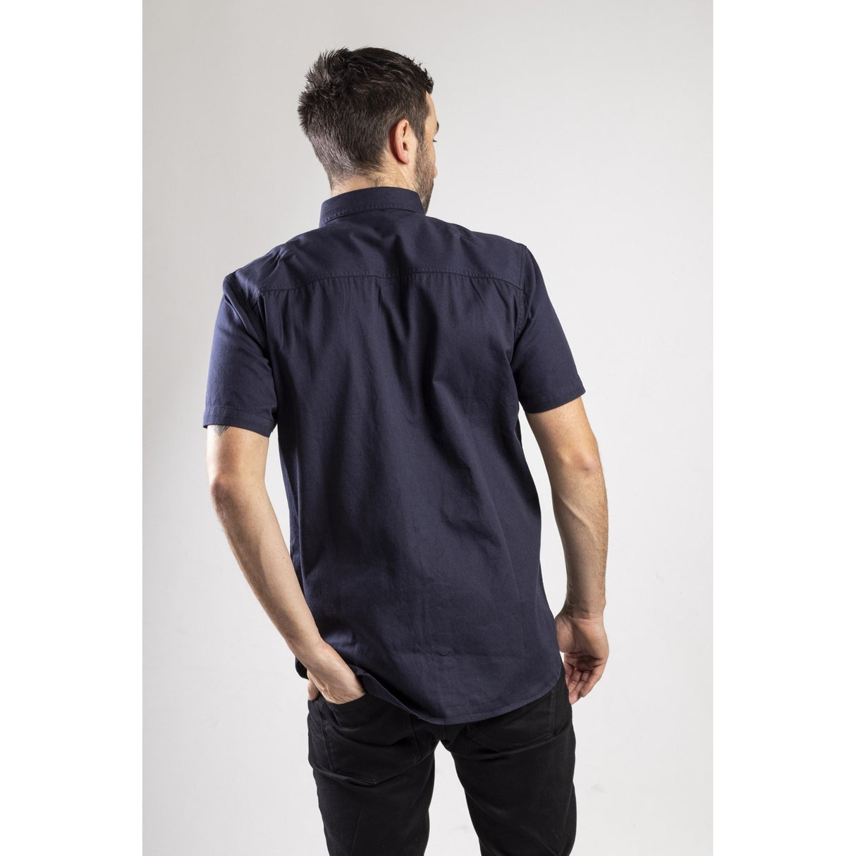 Button Up S/S Shirt  Navy