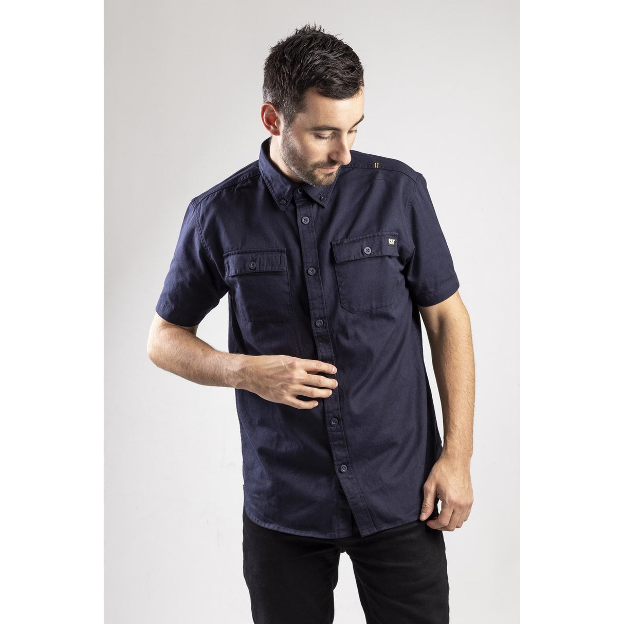 Button Up S/S Shirt  Navy