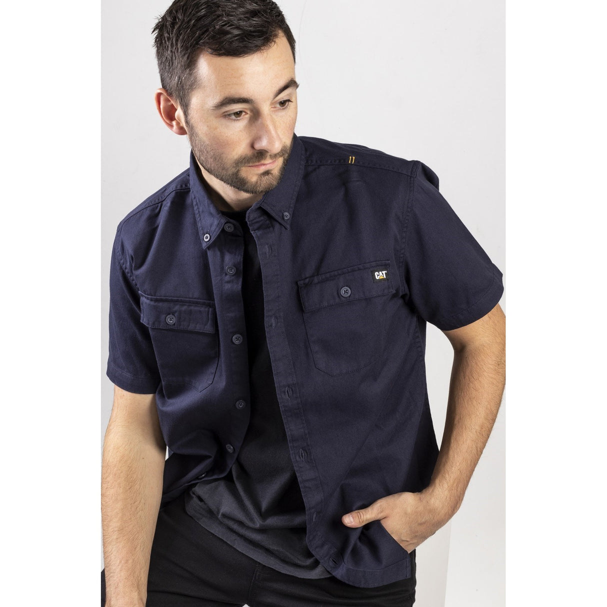 Button Up S/S Shirt  Navy