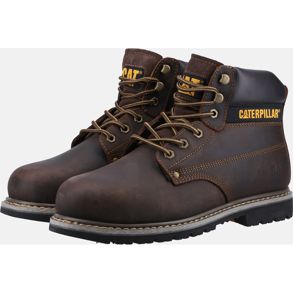 Mens Caterpillar Brown Powerplant S3 GYW Safety Boot Shop Caterpillar UK